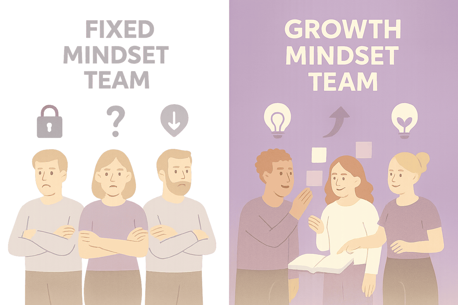Fixed vs growth mindset teams